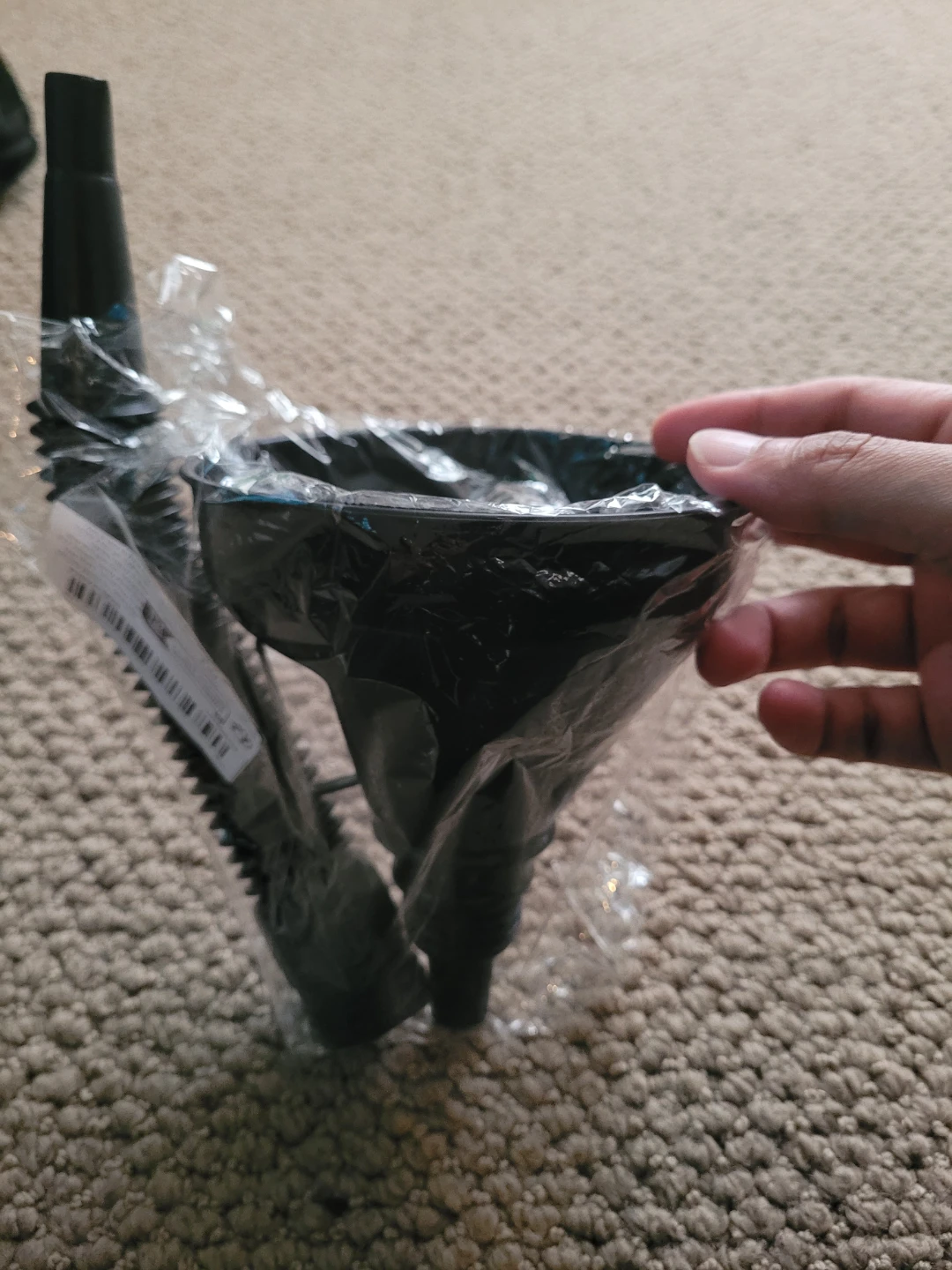 Black plastic funnel set - photo 2
