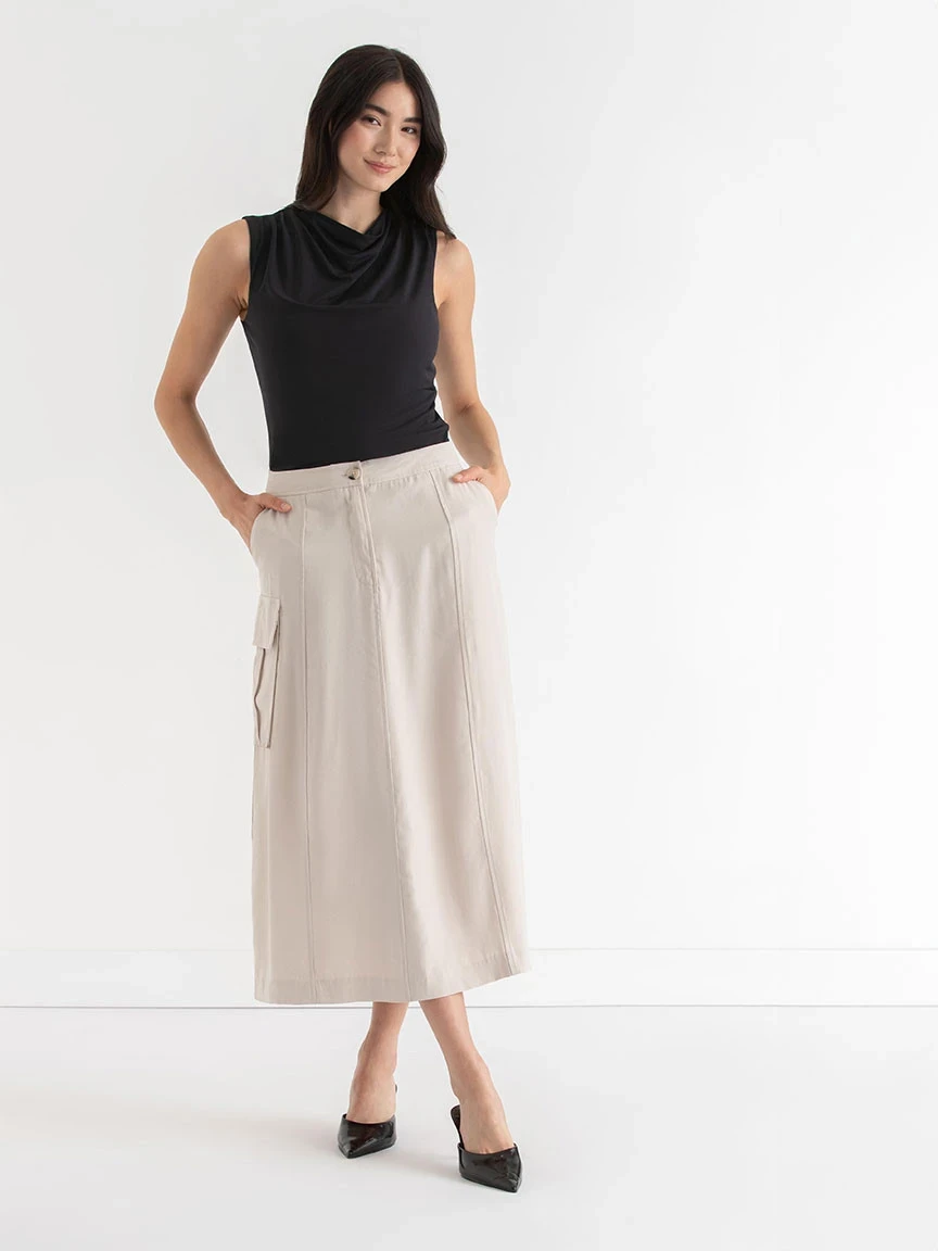 Ricki's Cargo Midi Skirt Beige Size 14