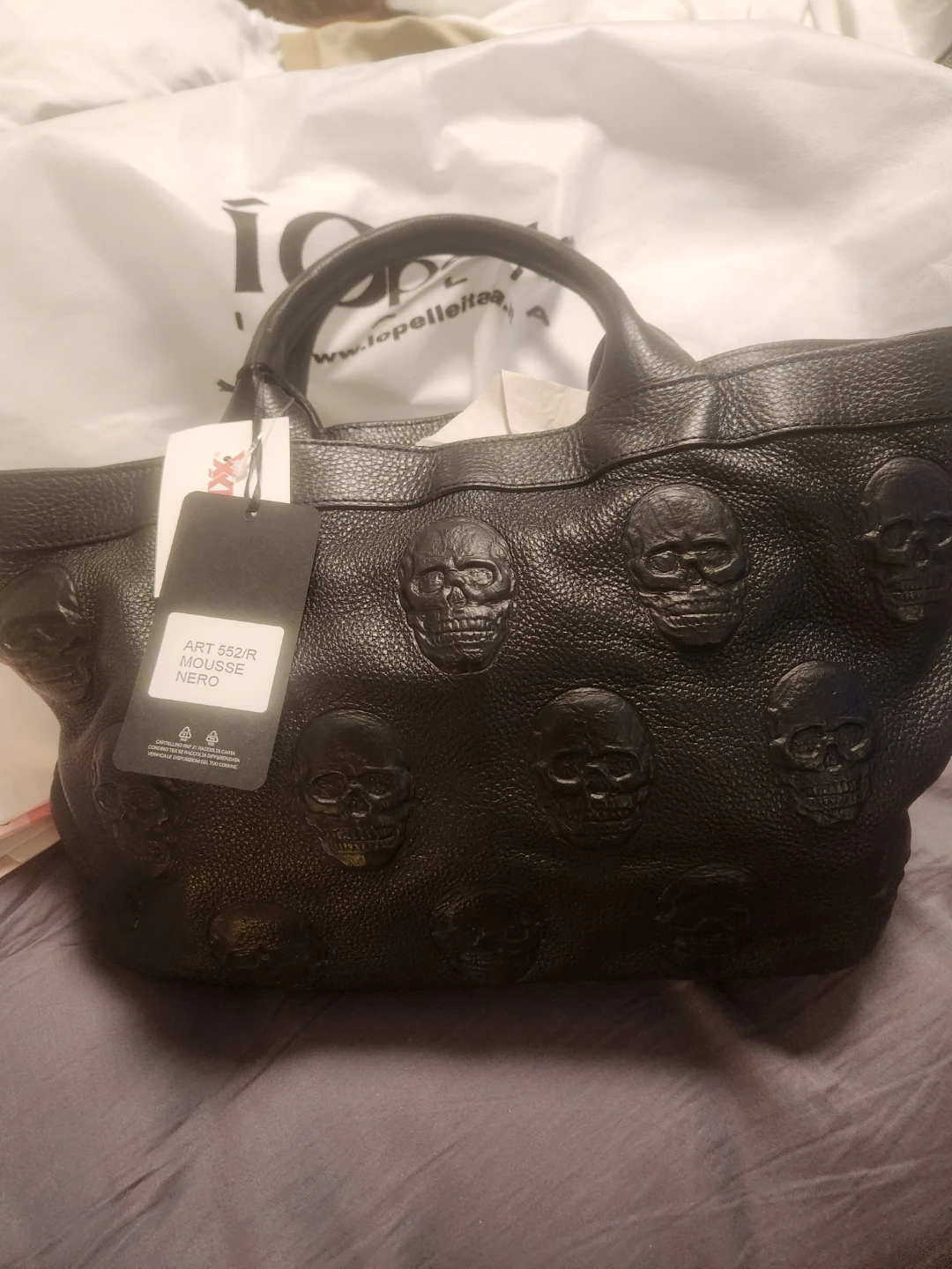 Io Pelle Skull Pattern Tote Bag