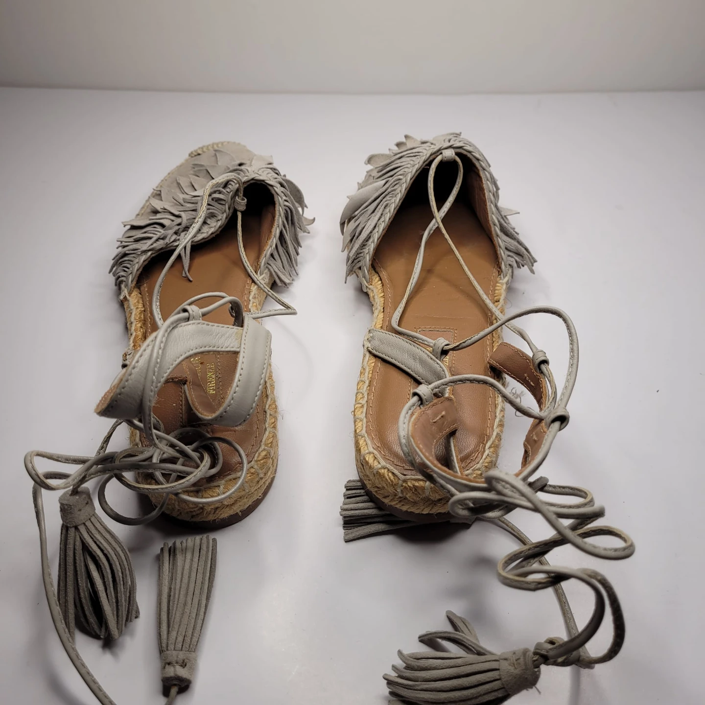 Aquazzura Firenze Suede Espadrilles Size 6 - photo 3