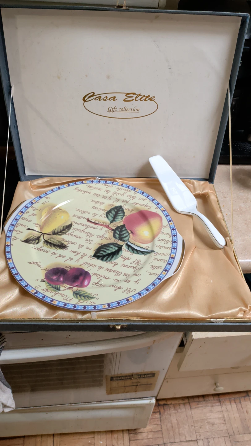 Casa Elite Fruit Design Cake Plate with Server - photo 2