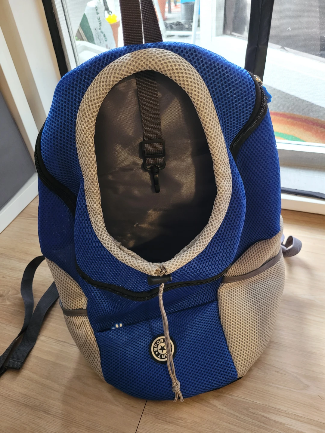 Blue Mesh Pet Carrier Backpack