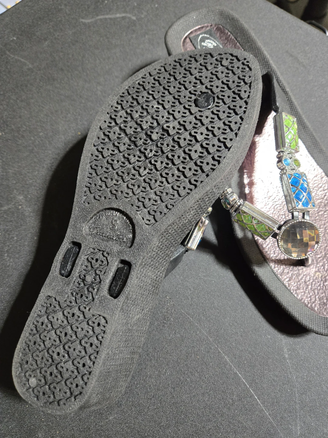 Franco Sarto Embellished Flip Flops Size 8 - photo 2