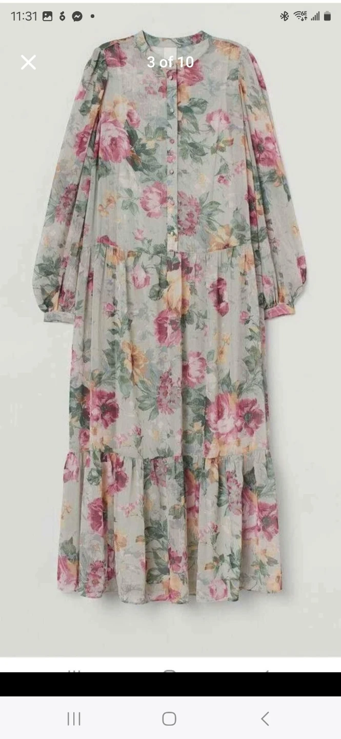 H&M Floral Tiered Maxi Dress size M BNWT - photo 3