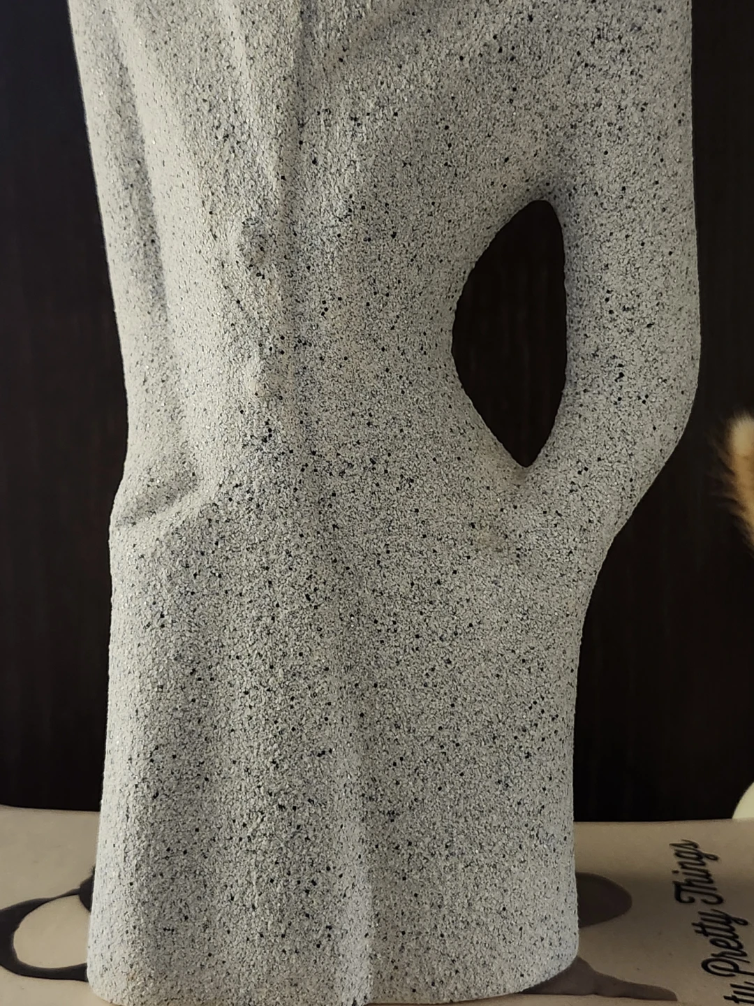1980's Vintage Art Deco Abstract Figurine Speckled Finish - photo 3