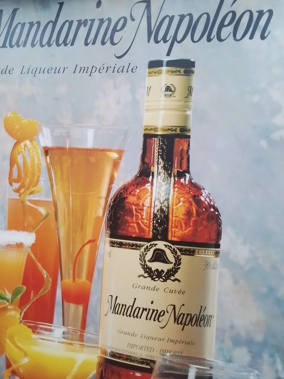 Vintage 1994 Mandarine Napoleon Liqueur Wood Plaque - photo 5