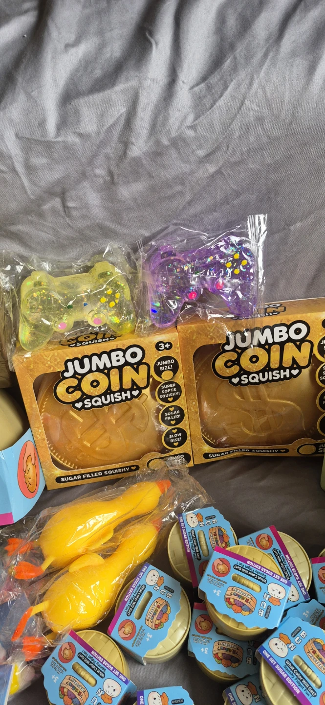 Jumbo Coin Squish & Mystery Squishies Bundle
