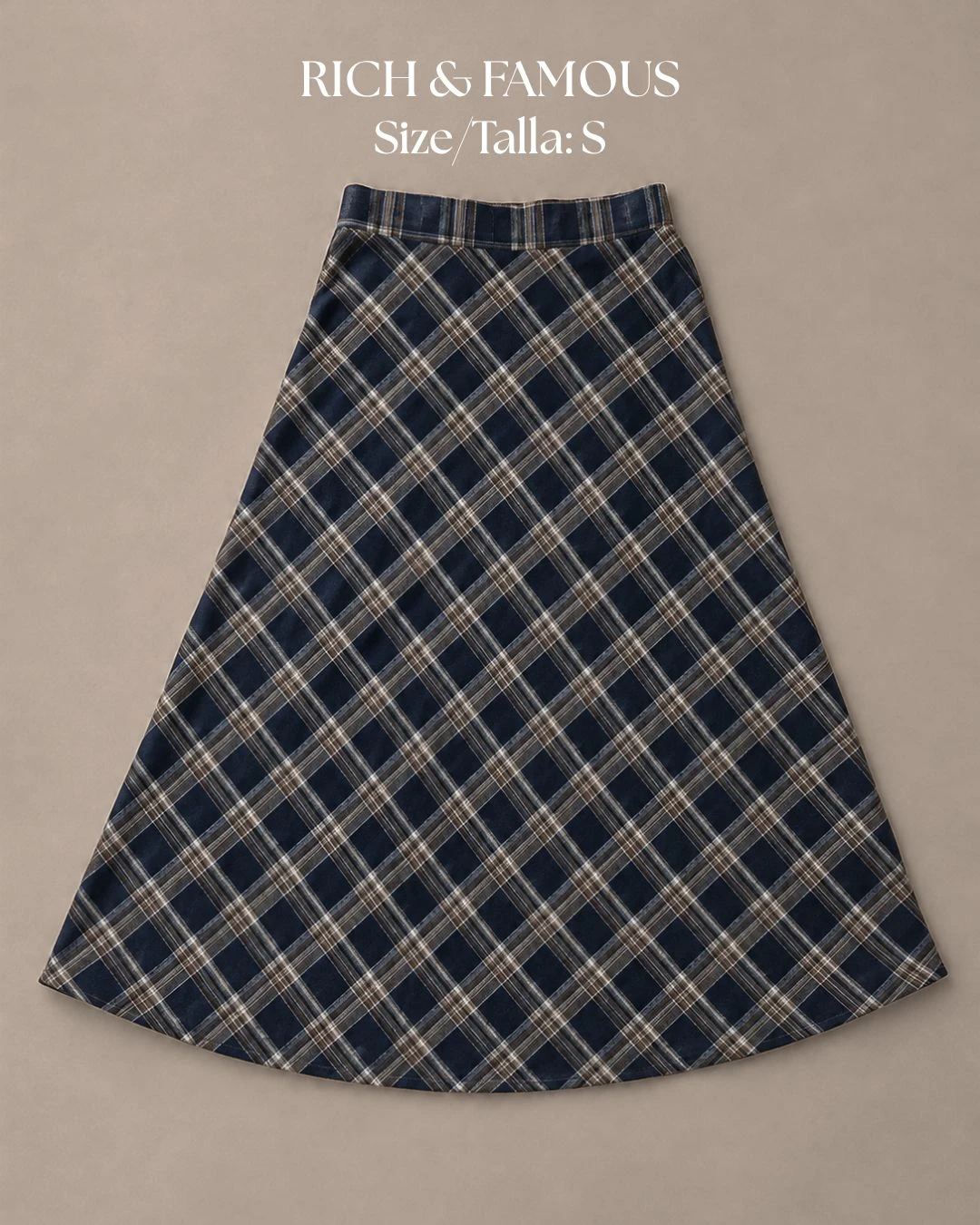 Rich & Famous Plaid Skirt