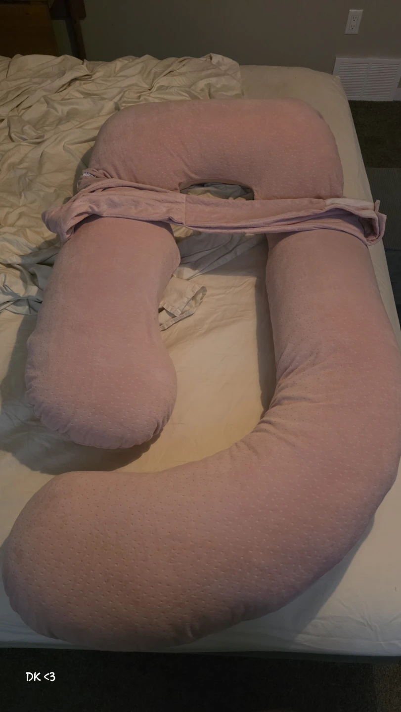 U-Shaped Pregnancy Pillow, Pink - photo 3