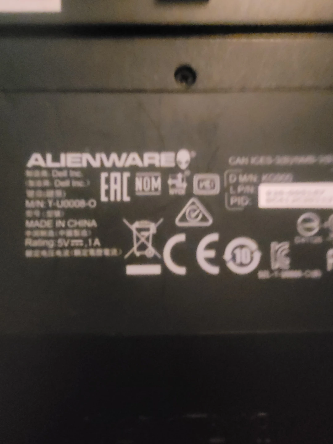 ALIENWARE TactX Wired LED RGB USB Model KG900 Macro Keys - photo 3