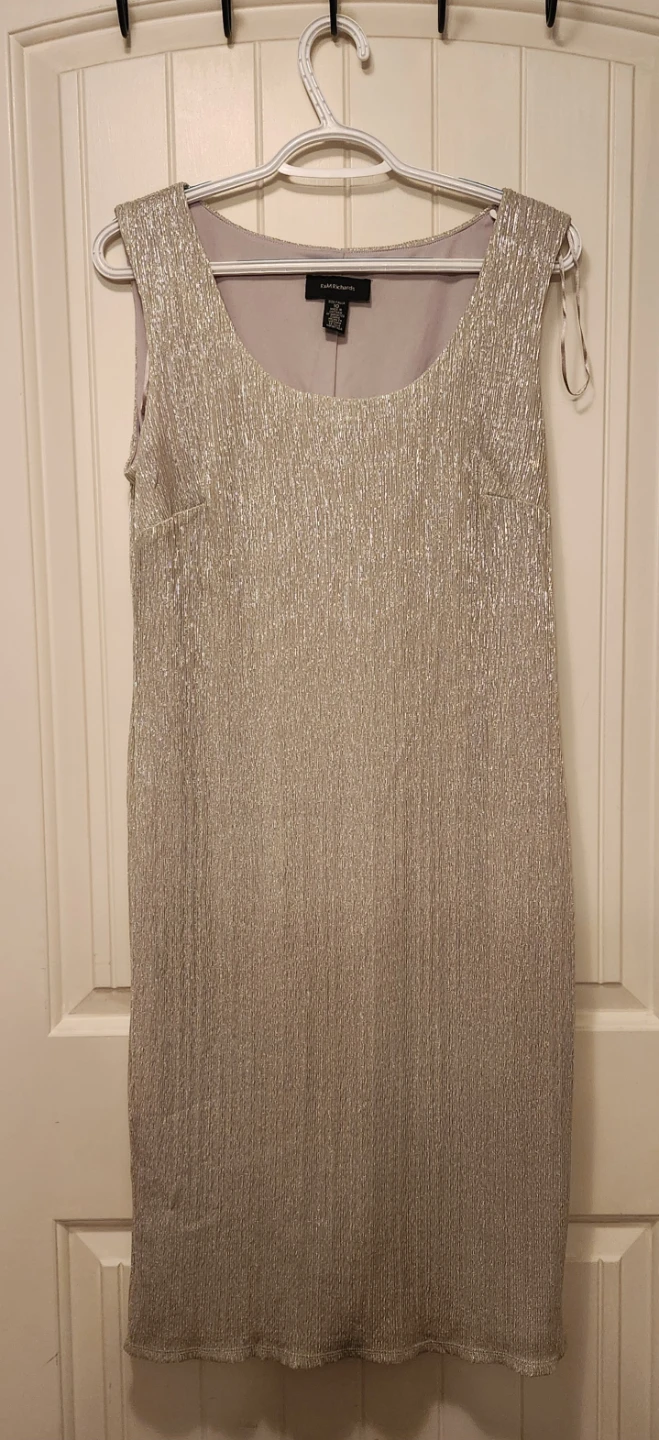 R&M Richards Gold Shimmer Two-Piece Dress Set 🏈