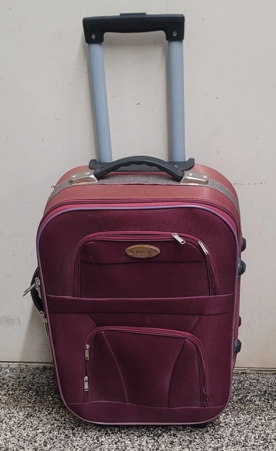 Delsey Rolling Carry-On Luggage Burgundy