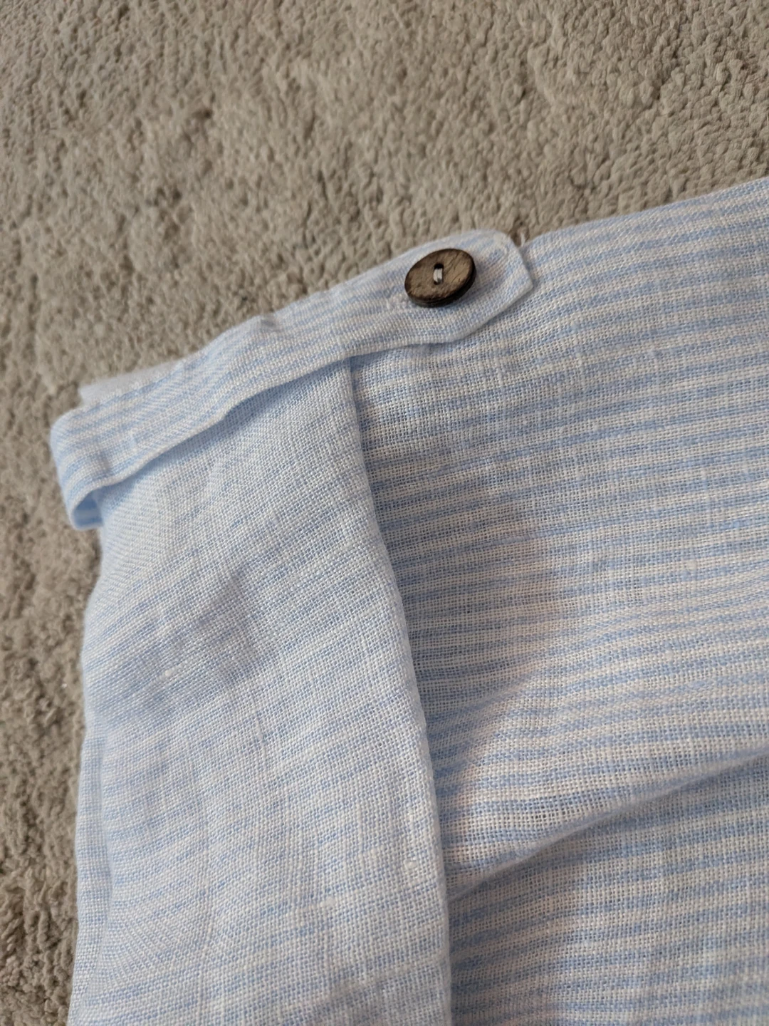 Rosemarine Striped Pure Linen Shirt - Size Small - photo 5