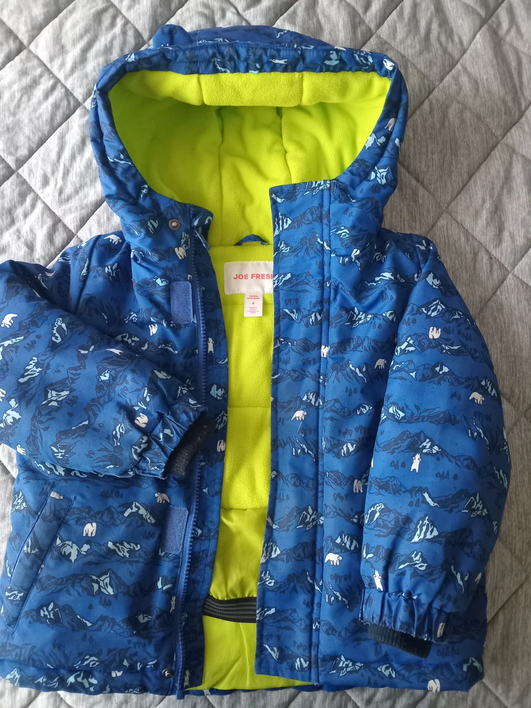 Joe Fresh Kids Winter Jacket - Blue Mountain Print