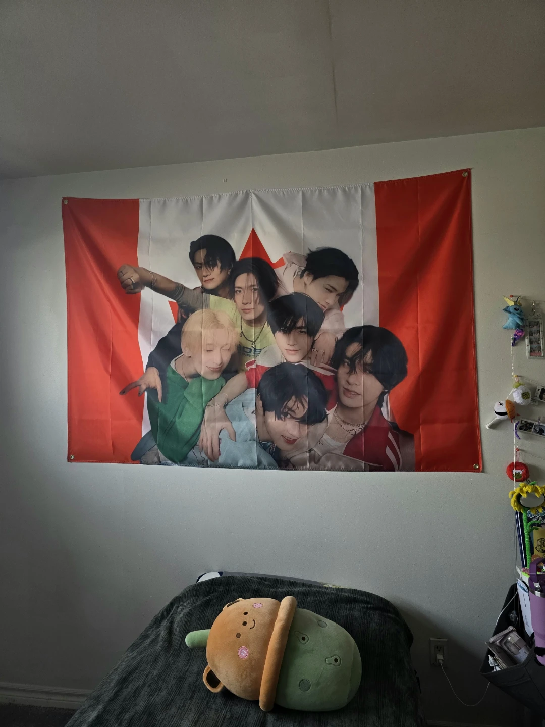 Enhypen Canadian Flag Wall Banner
