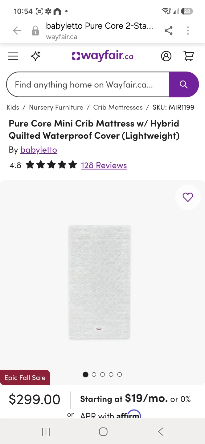 Mini crib & mattress & bedding set - photo 4