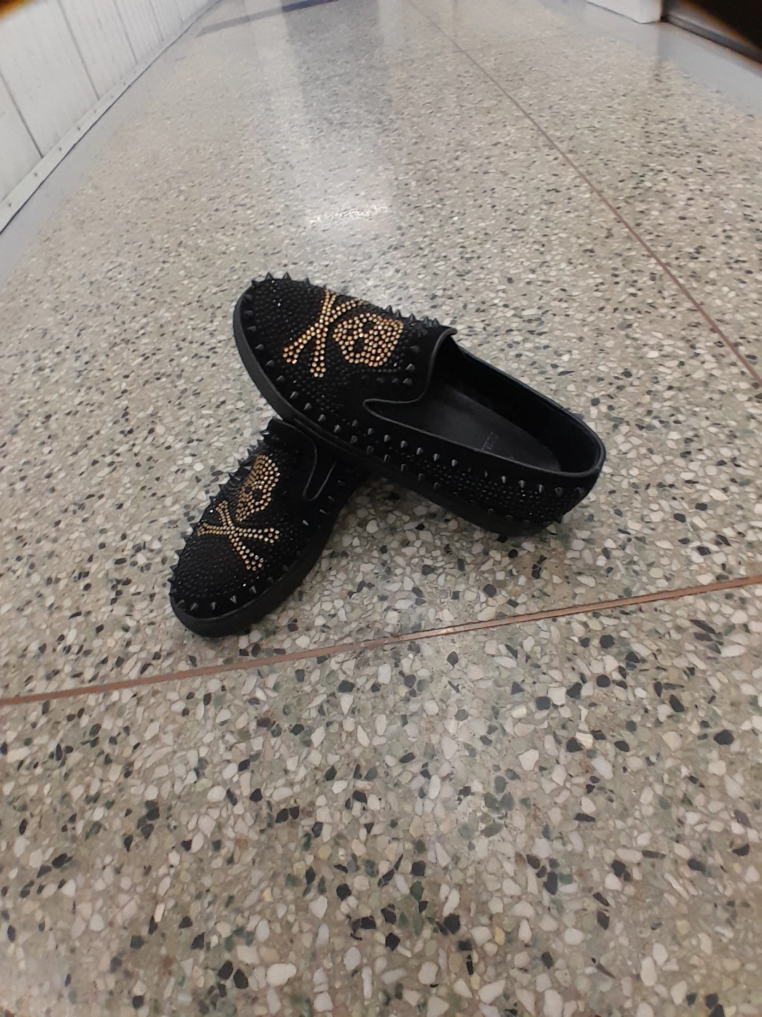 Philipp Plein Black Skull Studded Loafers Men's Size 8.5 - photo 5