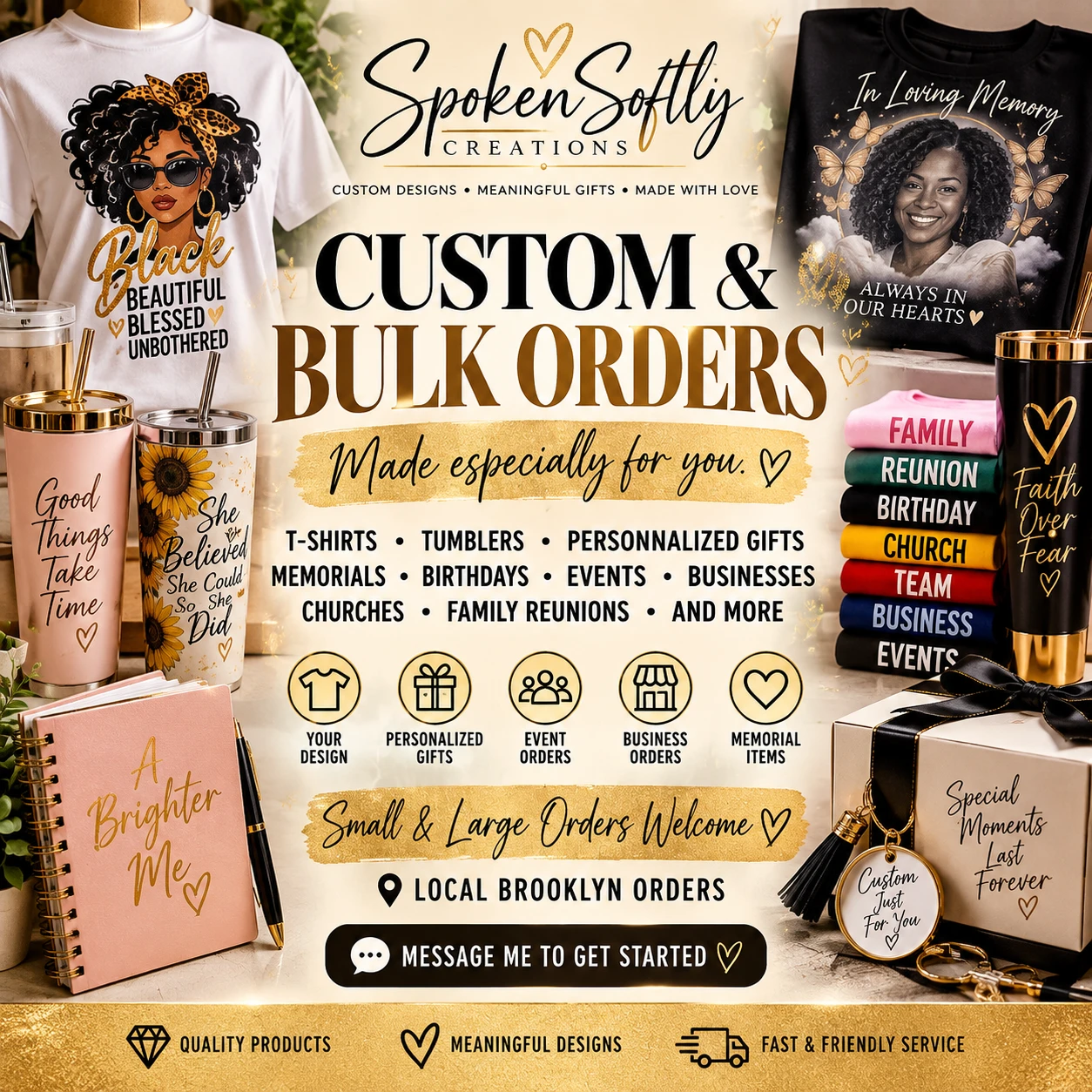 CUSTOM & BULK ORDERS — BROOKLYN, NY
