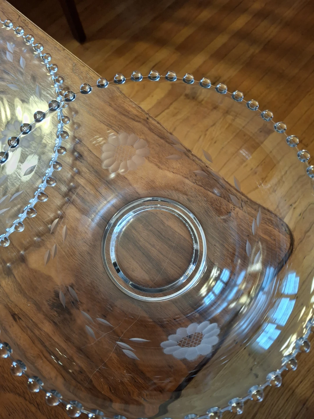 Vintage  Cornflower Candlewick Imperial Bowl and Platter Set - photo 4