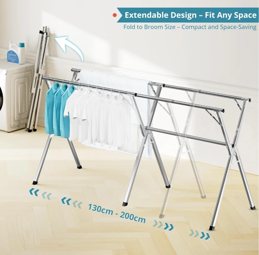 Stainless Steel Extendable Drying Rack - photo 2
