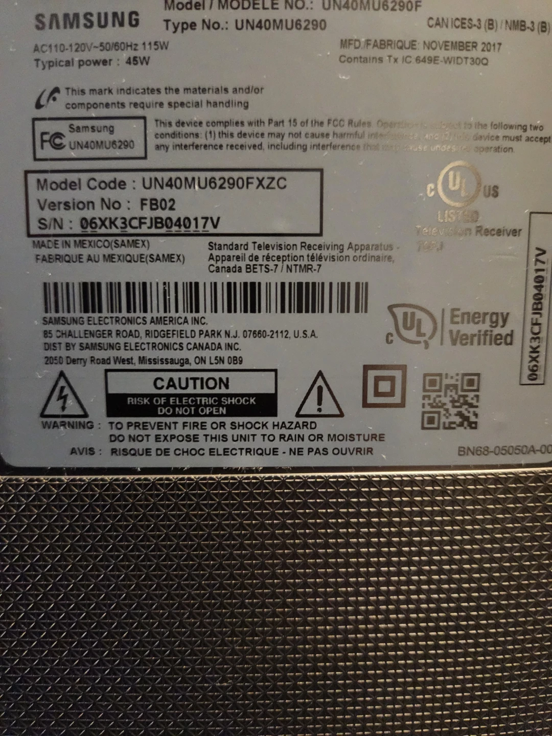 Samsung UN40MU6290 40-inch 4K UHD Smart TV