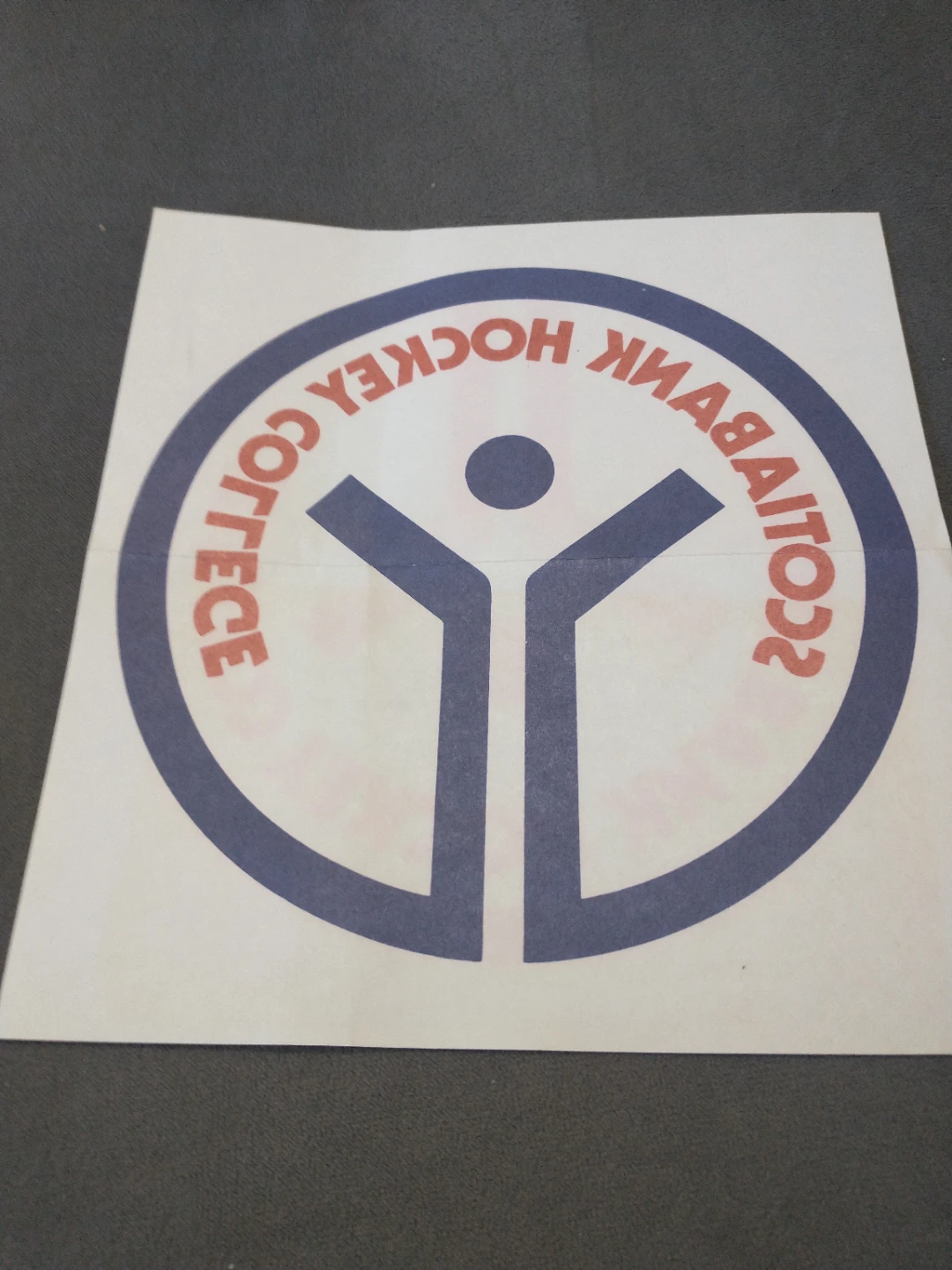 1980s Scotiabank Hockey College Iron-On Transfer