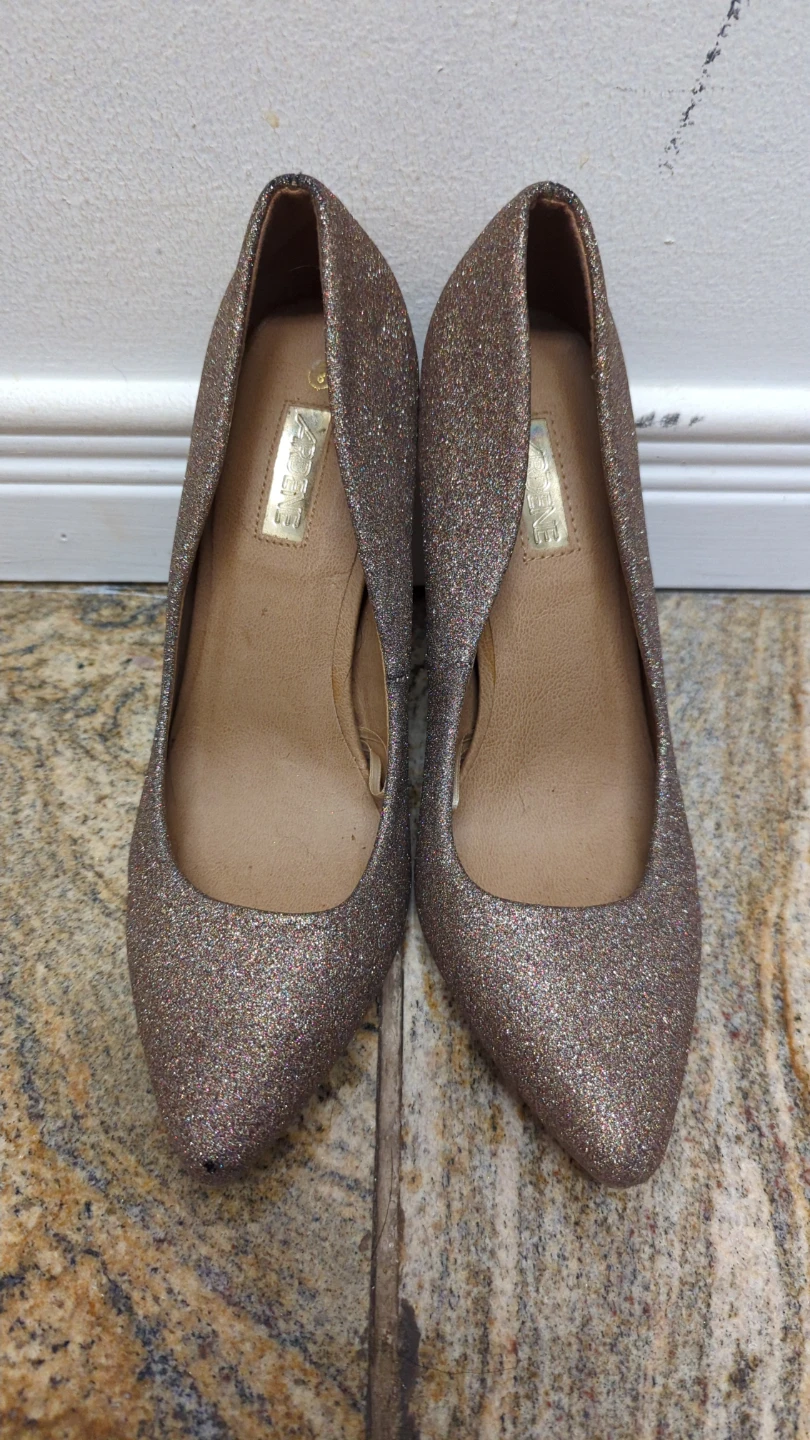 Ardene Glitter Pointed Toe Heels