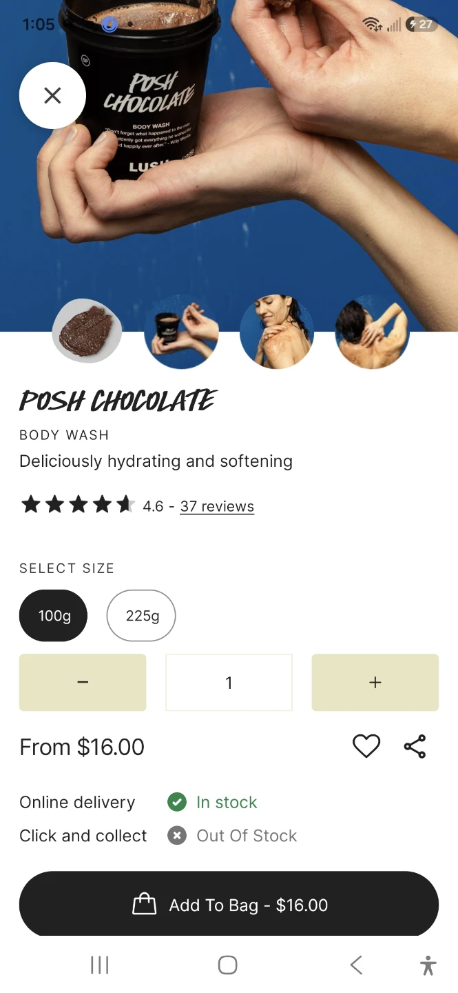 Lush Posh Chocolate Body Wash