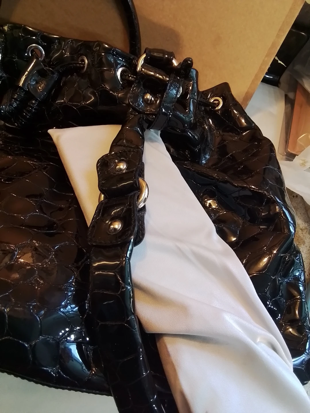 Abro Black Patent Leather Handbag - photo 4