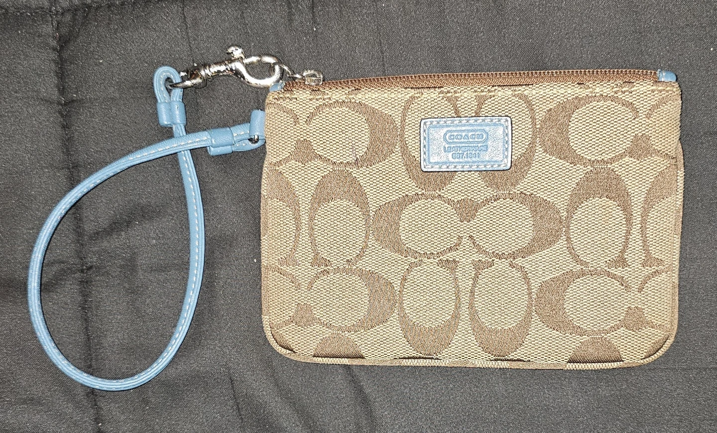 Coach Signature Stripe Wallet and Wristlet Set