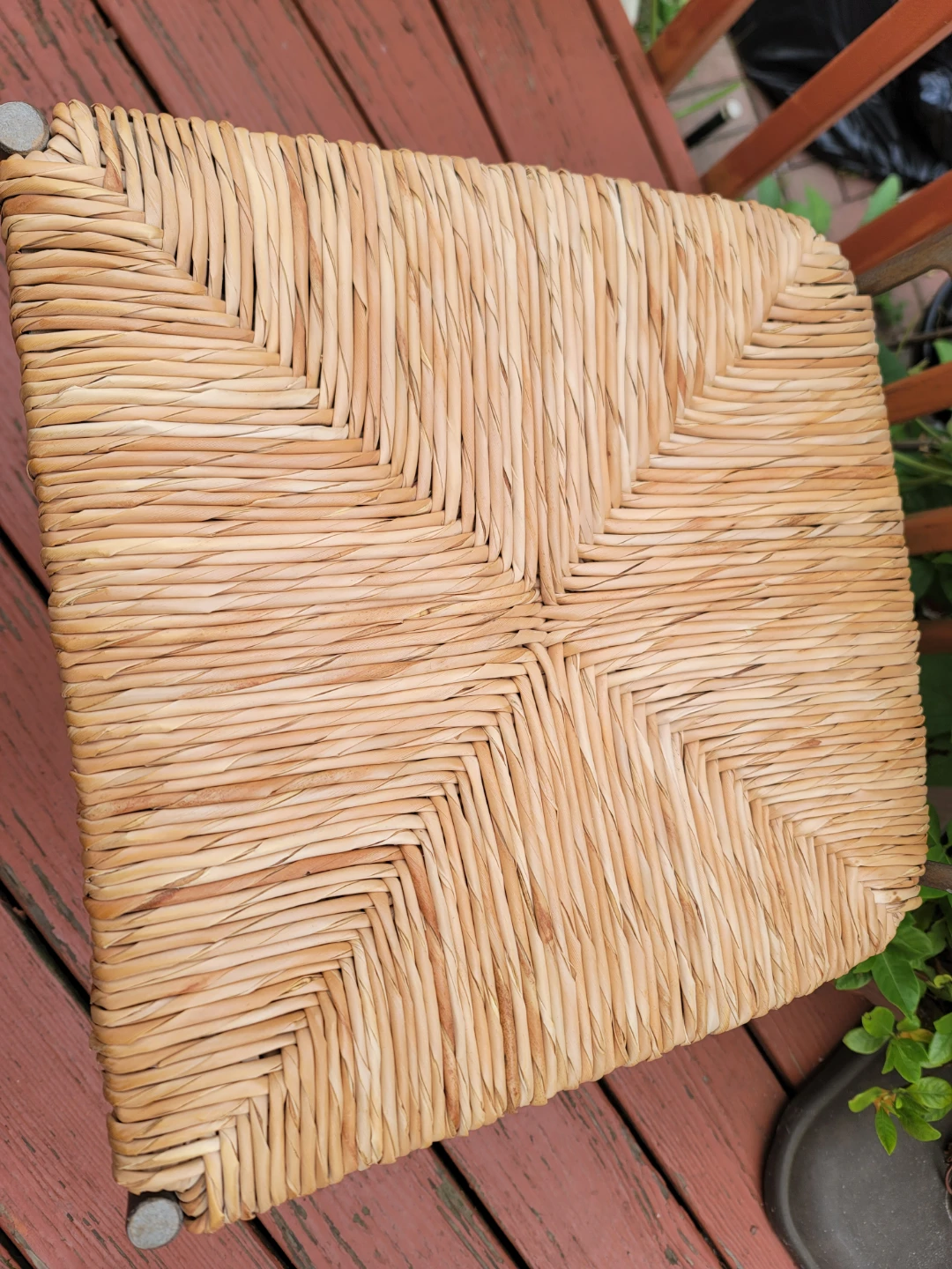 Metal and Woven Rattan Chair - photo 2