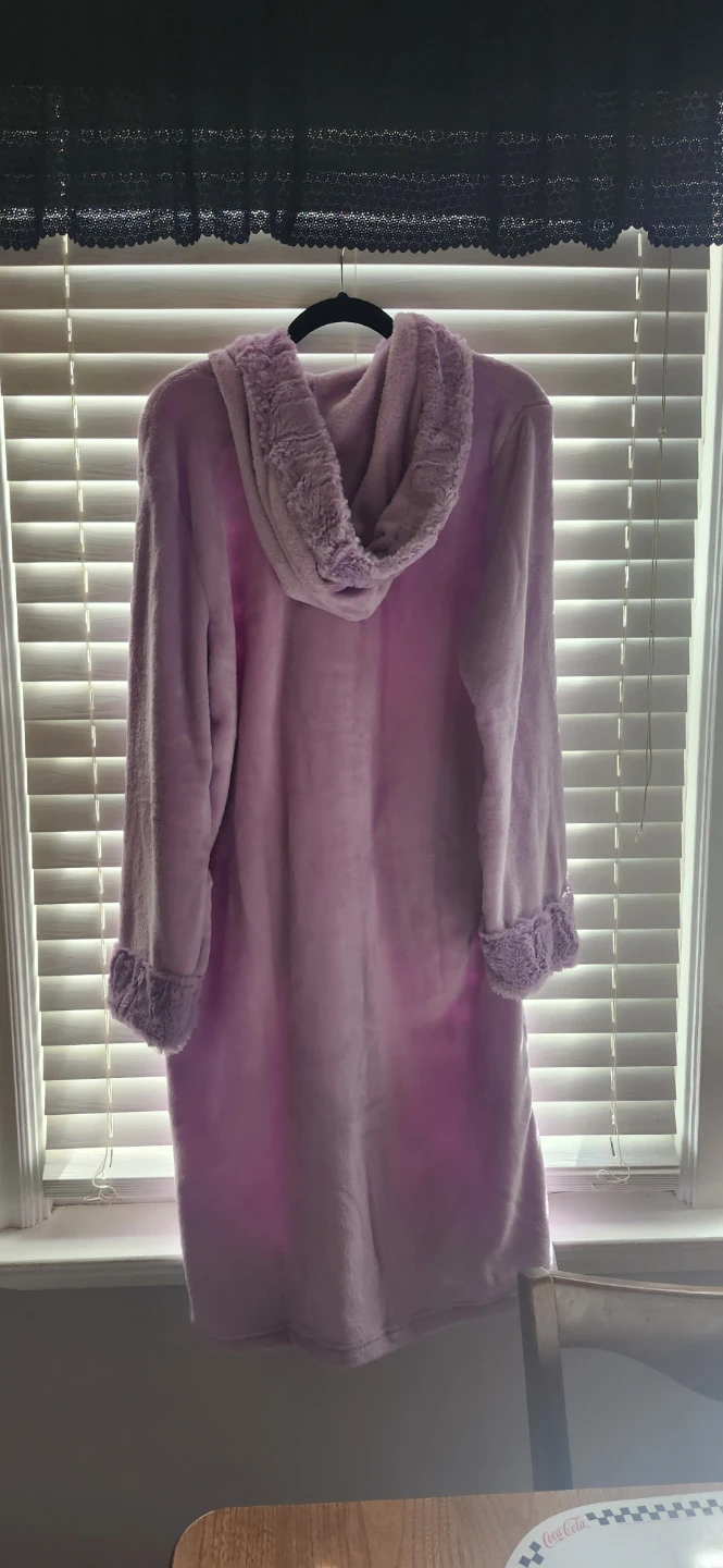 Guillaume Plush Zip-Up  Hooded Robe - Medium - photo 4