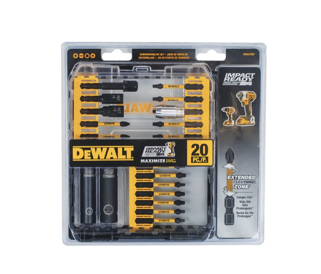 DEWALT Impact Ready Screwdriving Bit Set, 20pc