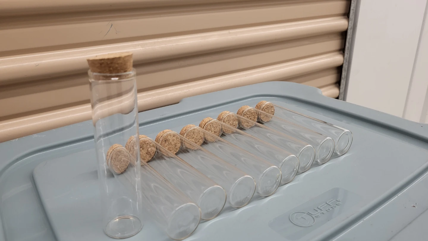 9 Glass Test Tubes with Corks - photo 5