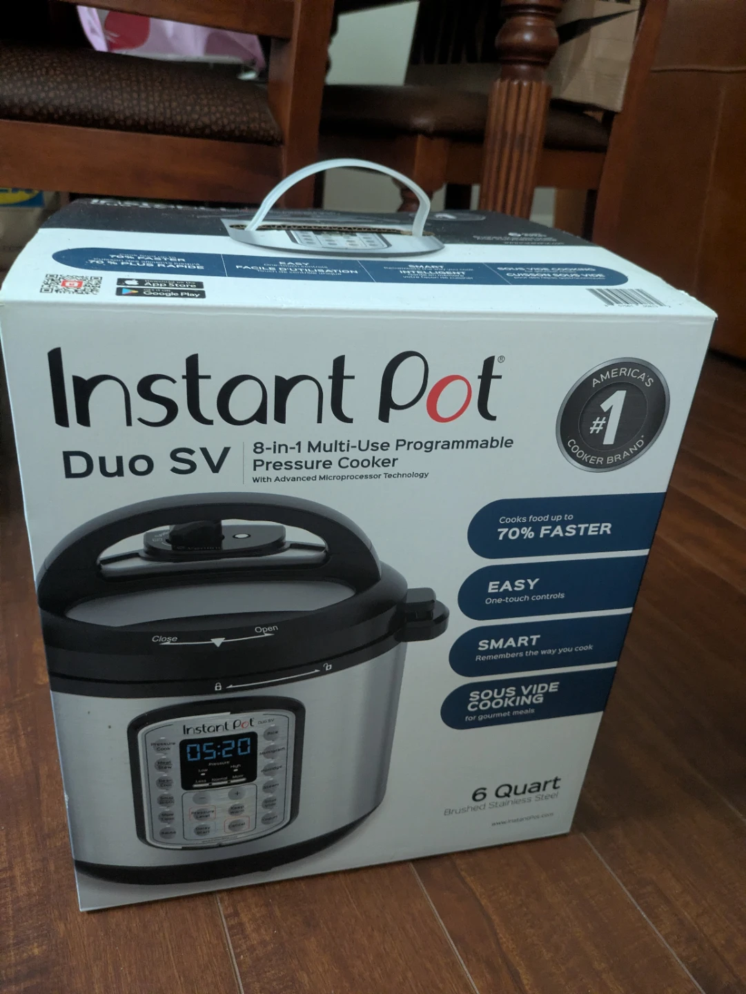 Instant Pot Duo SV 6 Quart Pressure Cooker
