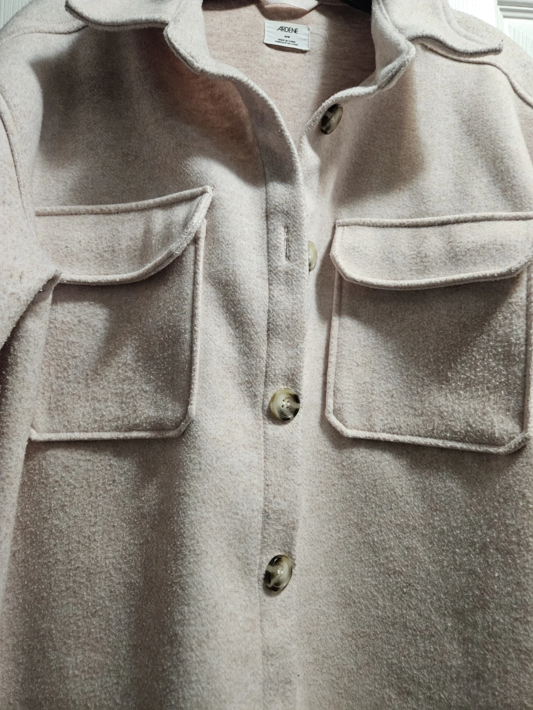 Ardene Pink Button-Up Shacket-Medium - photo 3