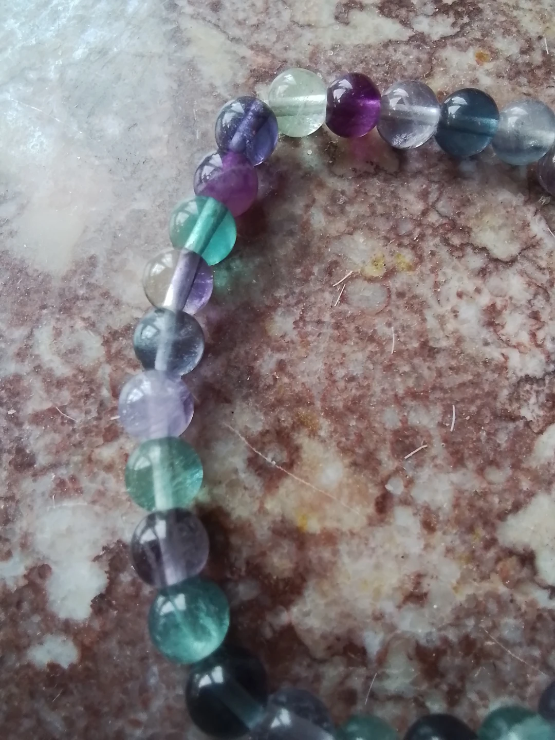 Genuine Rainbow Fluorite Crystal Bracelet - photo 2