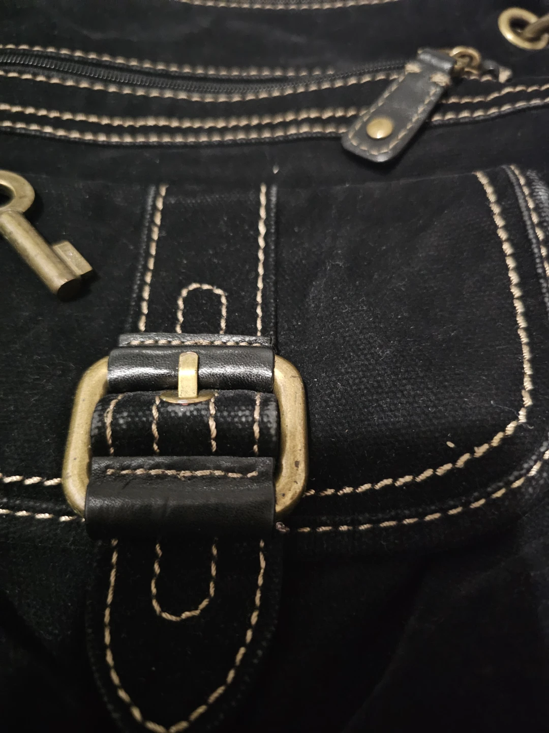 Fossil Black Canvas Crossbody Bag - photo 2