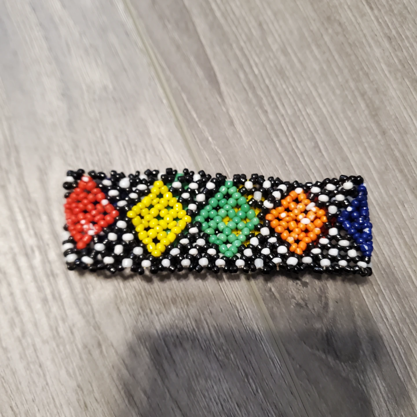 Multicoloured Geometric Beaded Bracelet🏈 - photo 2
