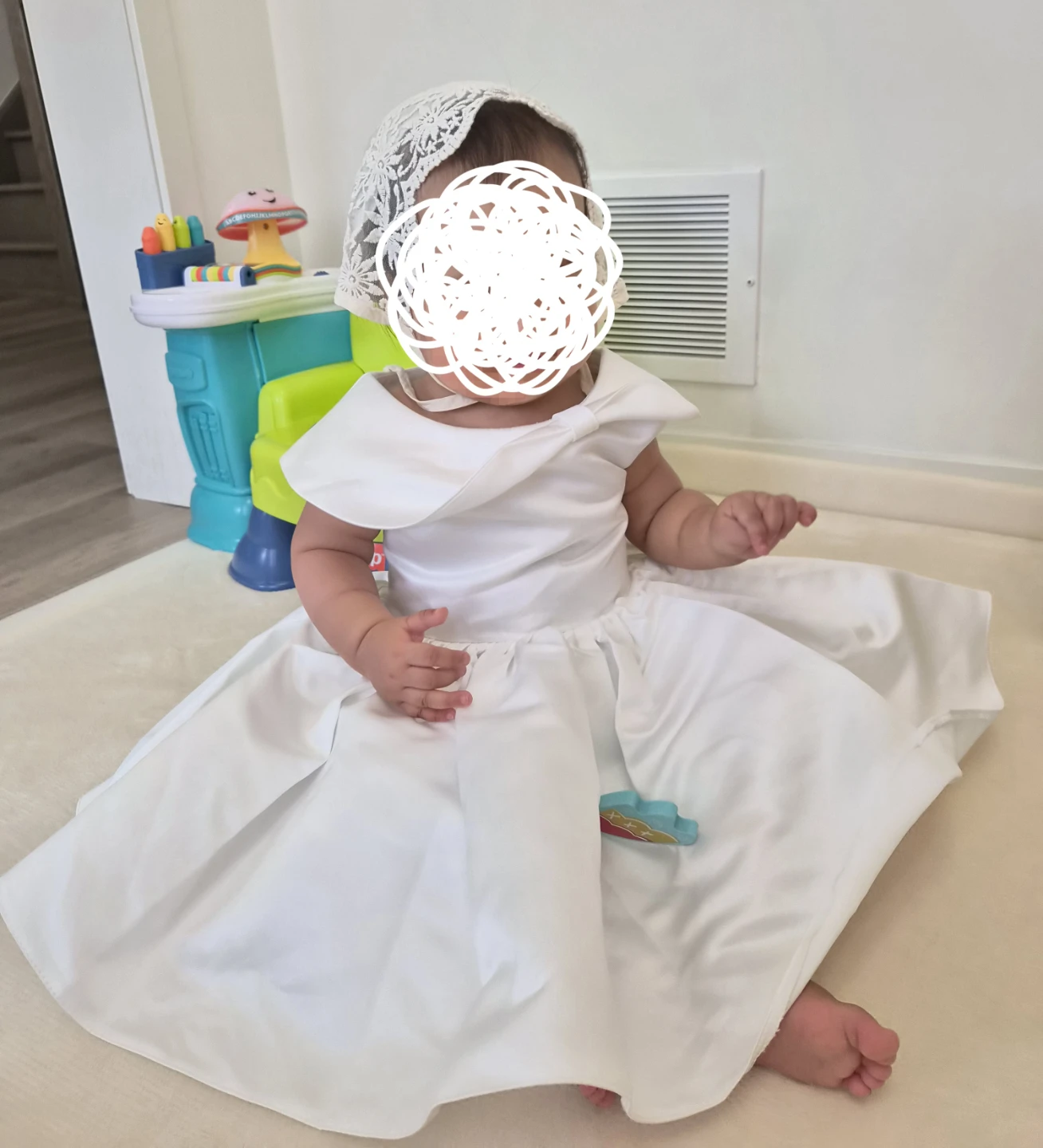 Baby white dress size 1yr old
