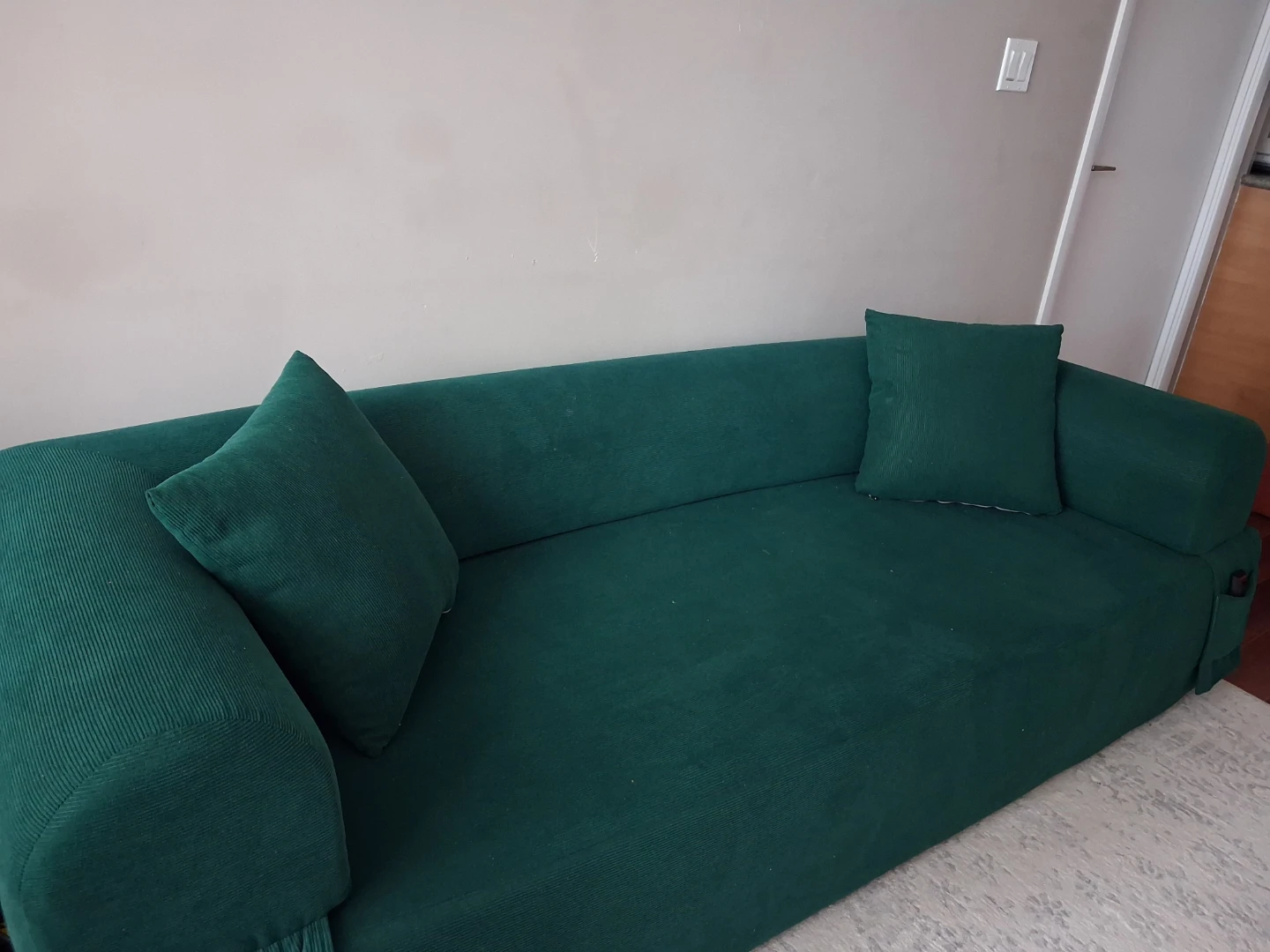 Forest Green Corduroy Sofa