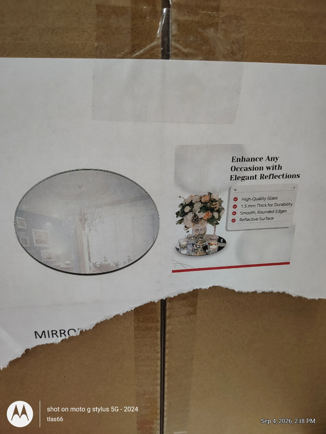 ShopACandle 12-Inch Round Mirror Plates - Set of 12