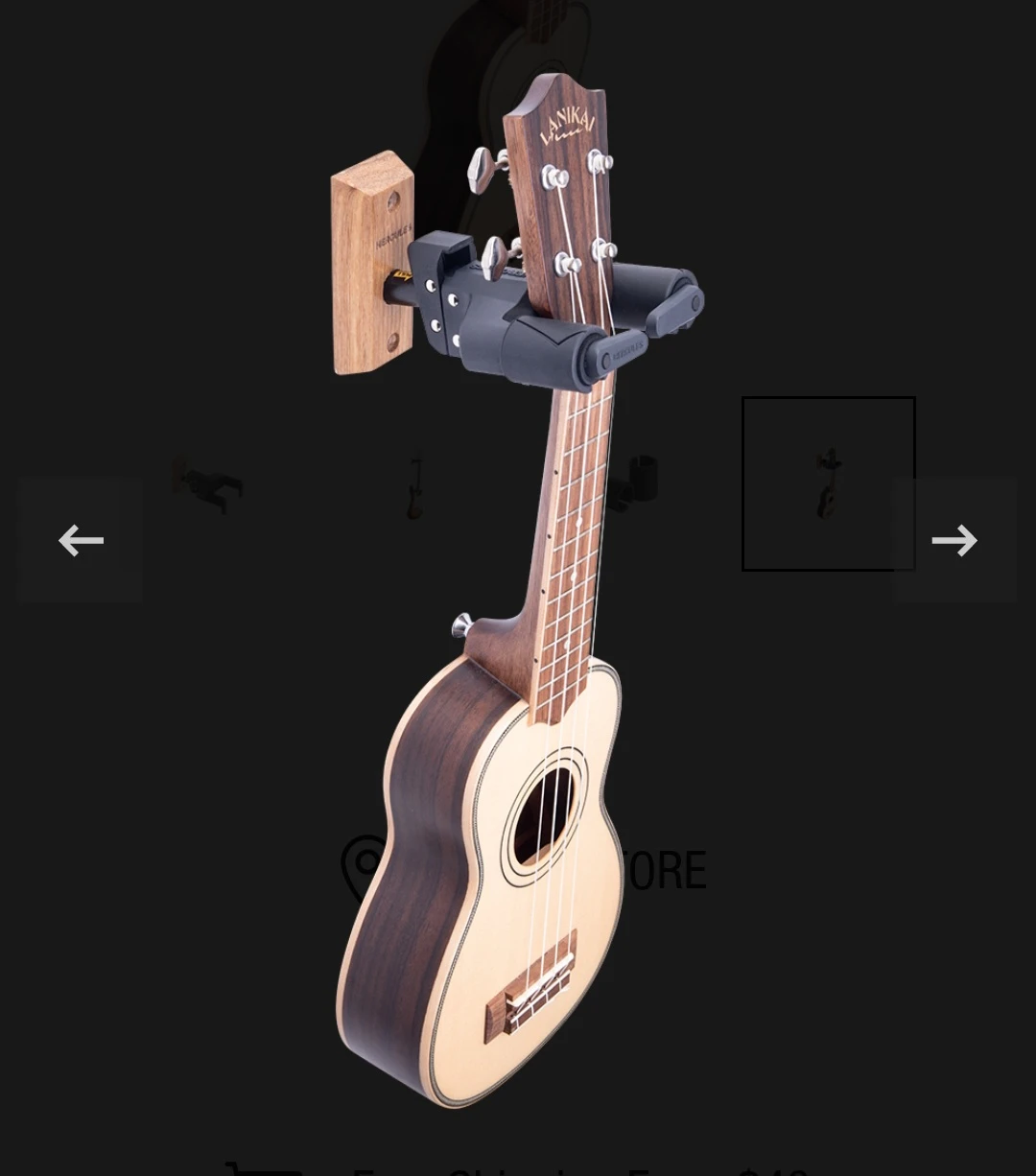 Hercules WALL MOUNT GUITAR HANGER, Automatic Locking Grip System - photo 2