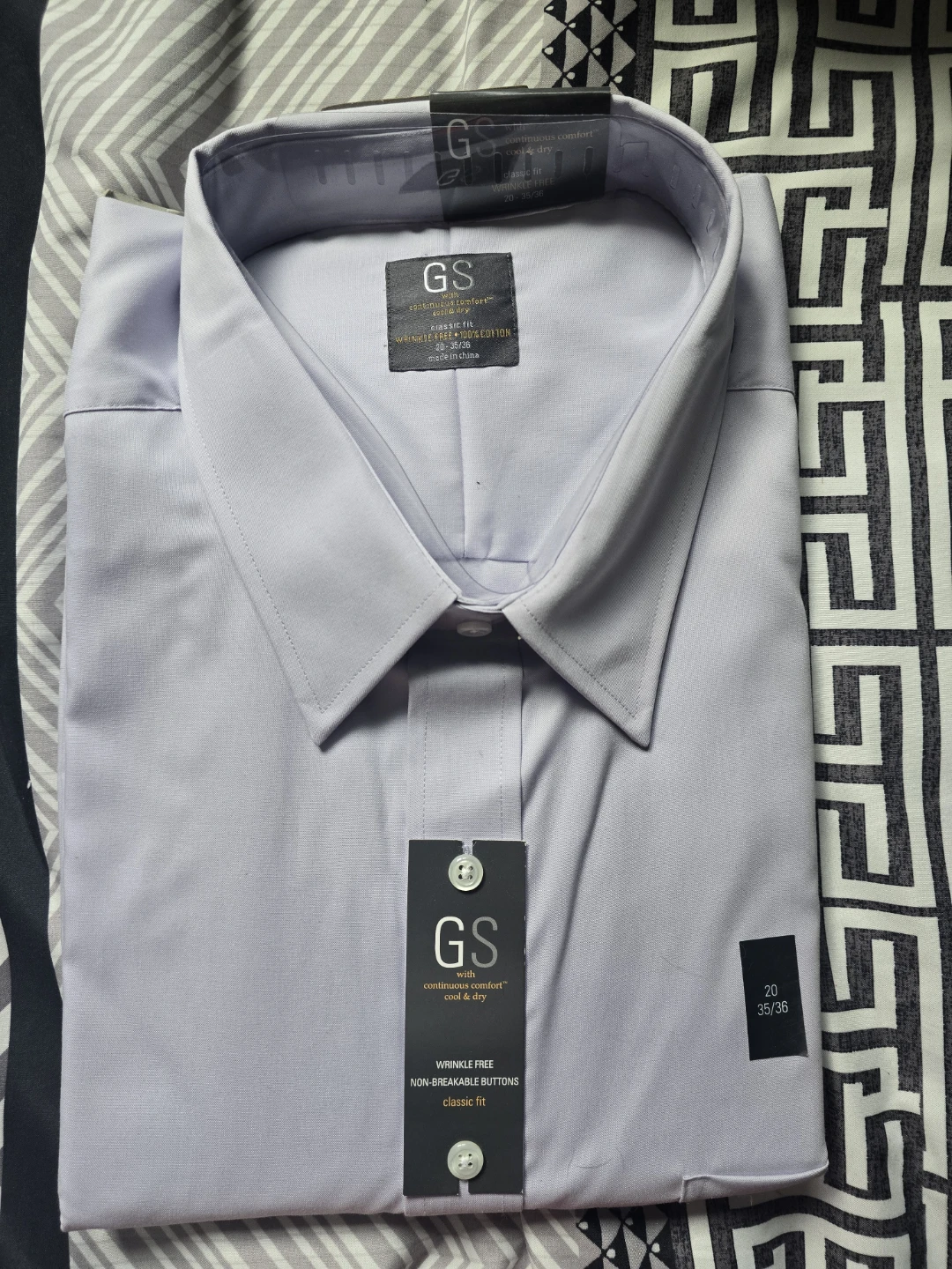 GS Men's Dress Shirt - Lilac - 20 35/36