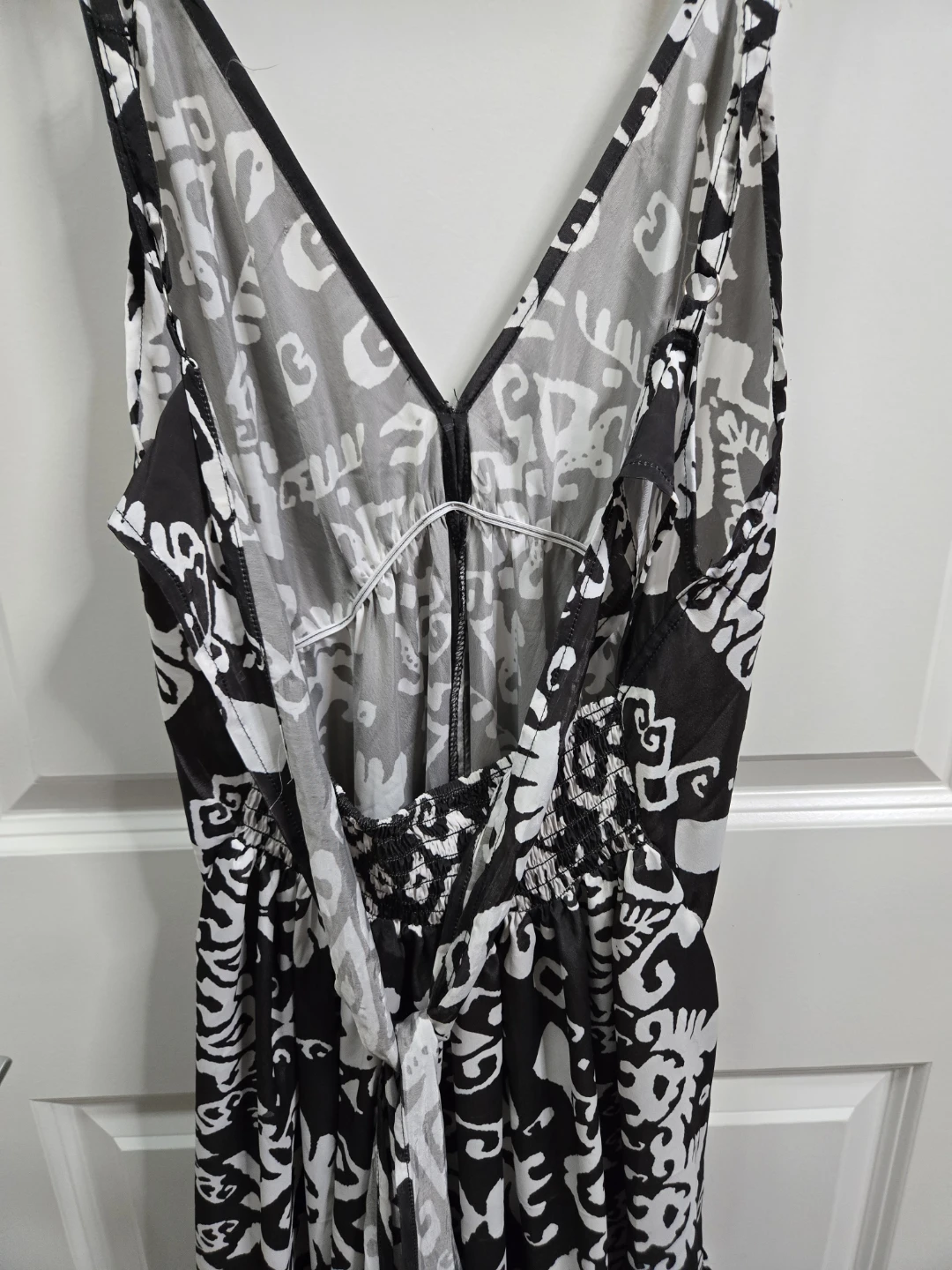 Model France Black and White Print Dress - photo 4