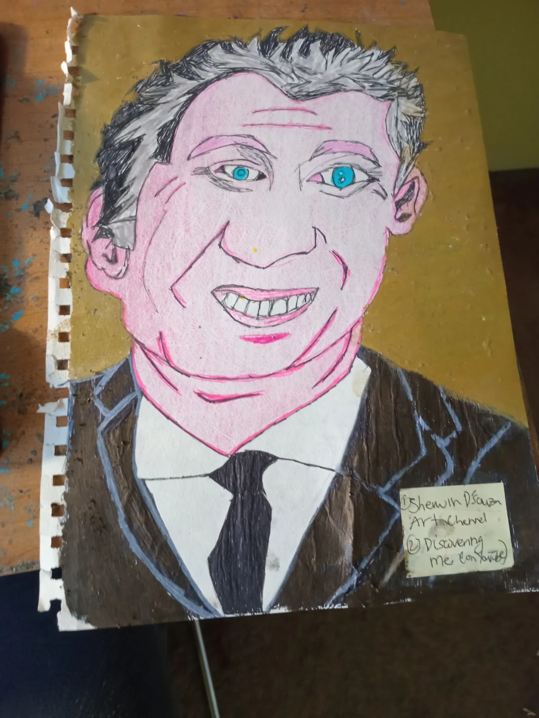 MARIO LEMIEUX DRAWING BY CUSTOM ARTIST SHERWIN - photo 3