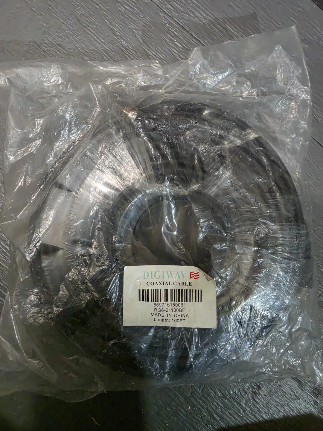 Digiwave RG6 Coaxial Cable 100ft