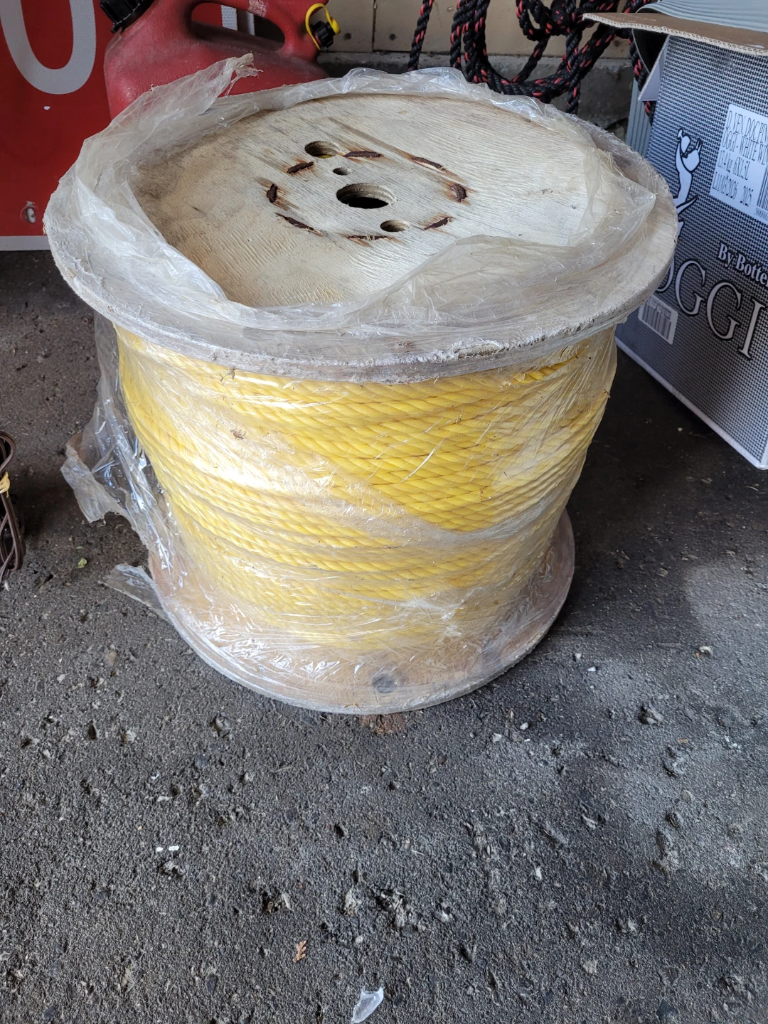 Yellow Rope on Wooden Spool - photo 2