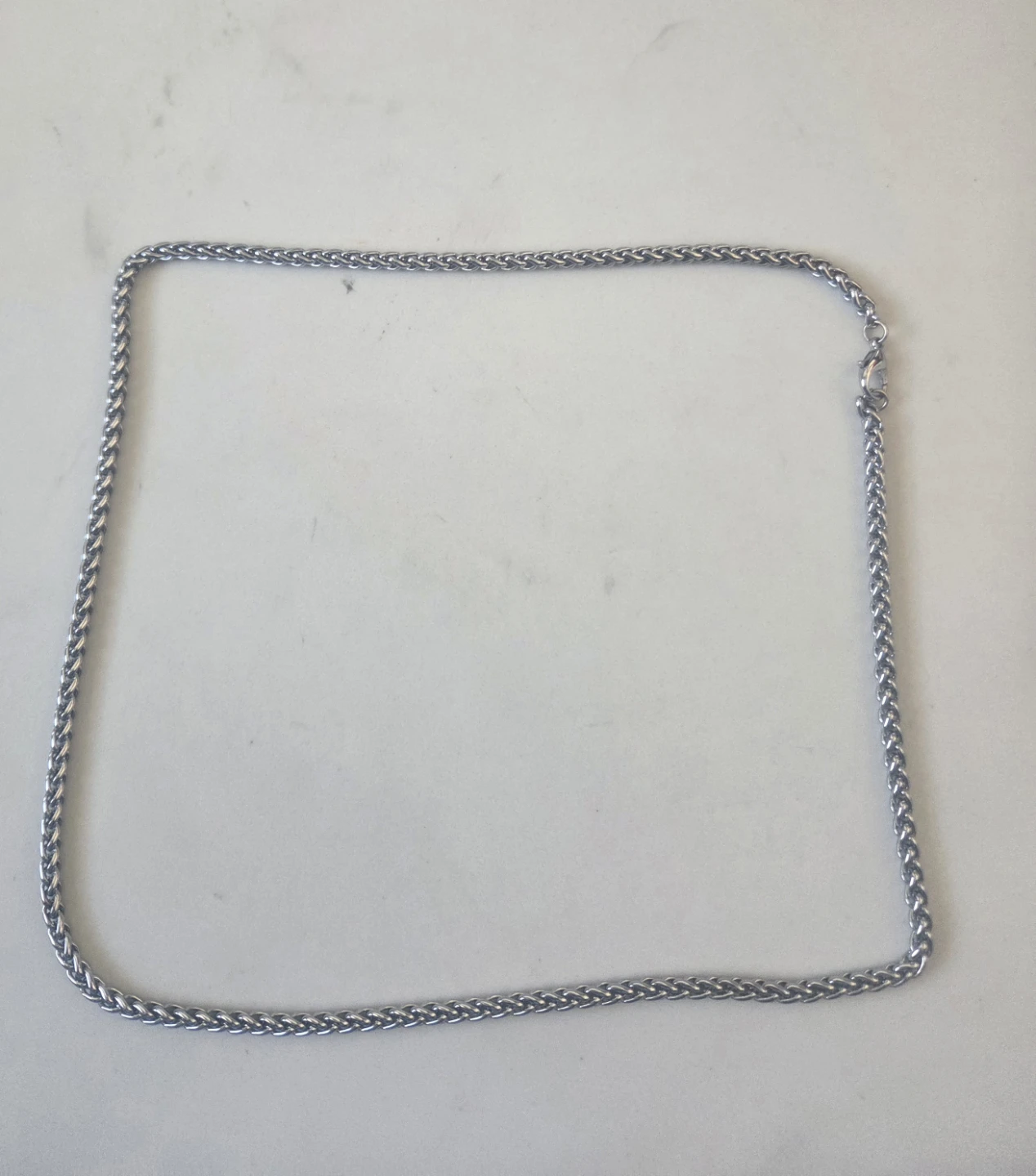 Silver-Tone Wheat Chain Necklace - photo 3