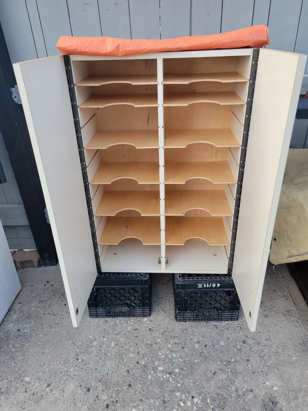 White Two-Door Storage Cabinet - photo 4